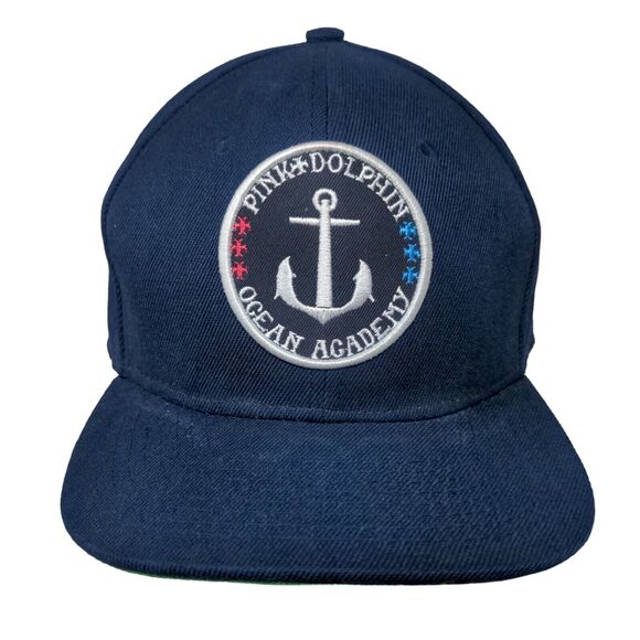 Pink + Dolphin Ocean Academy Slideback Hat Blue One Size Adjustable Embroidered - Picture 1 of 9